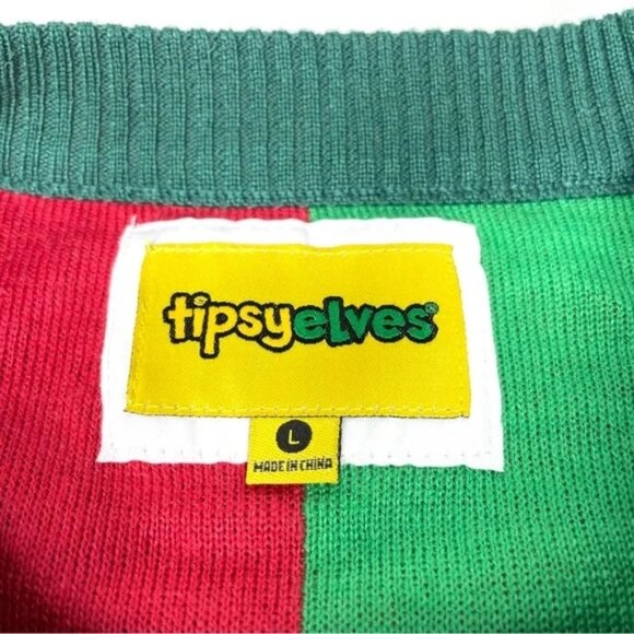 Tipsy Elves 🎄 Ugly Christmas Sweater | Size L | Rare Festive Knit, Party Ready - Picture 9 of 10